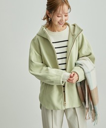 ROPE' PICNIC | ジャージメルトンジップアップフーディショートコート(その他アウター)