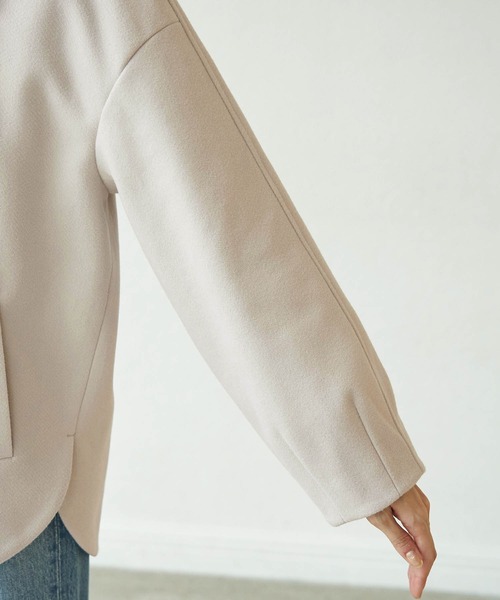 ROPE' PICNIC（ロペピクニック）の「ジャージメルトンジップアップフーディ（その他アウター・レディース・ブラック/ダークブラウン/ベージュ系その他/ライトグリーン/ラベンダー・38）」の10枚目の写真