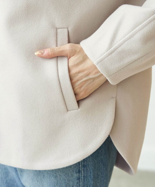 ROPE' PICNIC（ロペピクニック）の「ジャージメルトンジップアップフーディ（その他アウター・レディース・ブラック/ダークブラウン/ベージュ系その他/ライトグリーン/ラベンダー・38）」の11枚目の写真