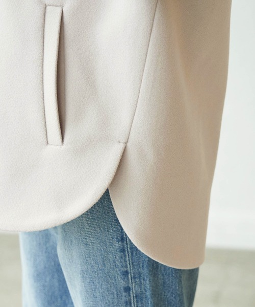 ROPE' PICNIC（ロペピクニック）の「ジャージメルトンジップアップフーディ（その他アウター・レディース・ブラック/ダークブラウン/ベージュ系その他/ライトグリーン/ラベンダー・38）」の12枚目の写真