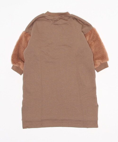 pairmanon（ペアマノン）の「【万能スウェット】ボア切替 ビッグシルエットロングワンピース（ワンピース・キッズ・ブラウン/ミント/ブラック/グレイッシュベージュ/モカ・100/120/150/130/140/110/90）」の14枚目の写真