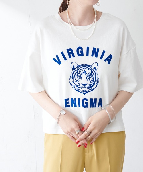 DISCOAT（ディスコート）の「TIGERプリントTシャツ（Tシャツ/カットソー・レディース・チャコールグレー/オフホワイト/ピンク・FREE）」の14枚目の写真