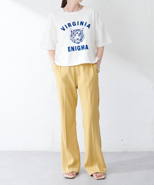 DISCOAT（ディスコート）の「TIGERプリントTシャツ（Tシャツ/カットソー・レディース・チャコールグレー/オフホワイト/ピンク・FREE）」の7枚目の写真