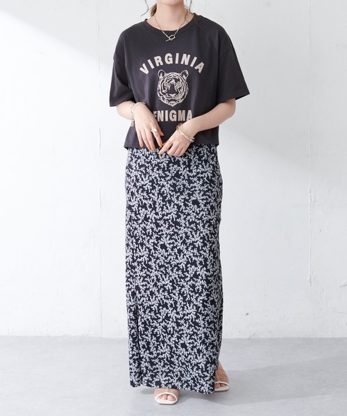 DISCOAT（ディスコート）の「TIGERプリントTシャツ（Tシャツ/カットソー・レディース・チャコールグレー/オフホワイト/ピンク・FREE）」の8枚目の写真