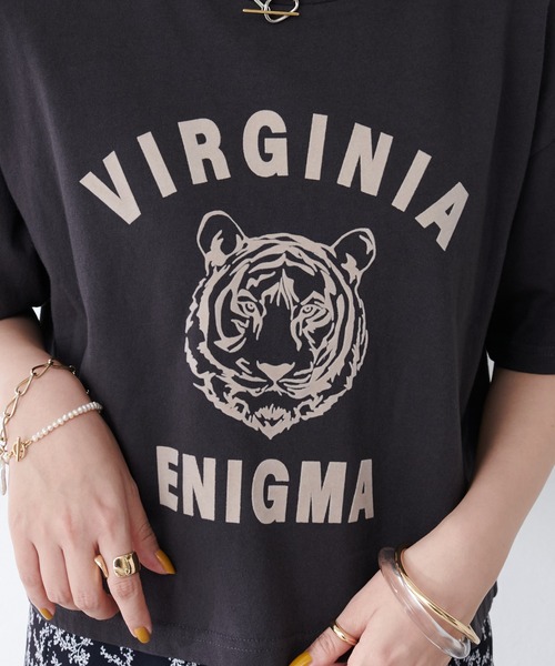 DISCOAT（ディスコート）の「TIGERプリントTシャツ（Tシャツ/カットソー・レディース・チャコールグレー/オフホワイト/ピンク・FREE）」の18枚目の写真