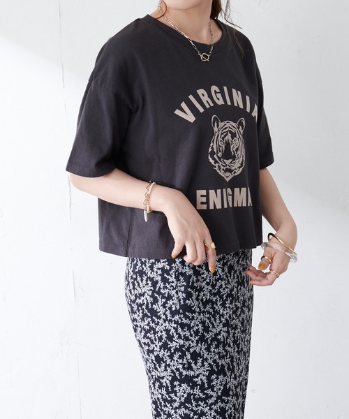 DISCOAT（ディスコート）の「TIGERプリントTシャツ（Tシャツ/カットソー・レディース・チャコールグレー/オフホワイト/ピンク・FREE）」の15枚目の写真