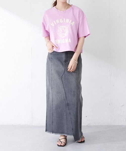 DISCOAT（ディスコート）の「TIGERプリントTシャツ（Tシャツ/カットソー・レディース・チャコールグレー/オフホワイト/ピンク・FREE）」の12枚目の写真