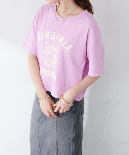 DISCOAT（ディスコート）の「TIGERプリントTシャツ（Tシャツ/カットソー・レディース・チャコールグレー/オフホワイト/ピンク・FREE）」の16枚目の写真