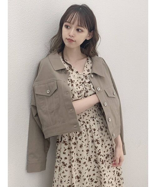 dazzlin（ダズリン）の「ルーズデニムGジャン（デニムジャケット・レディース・インディゴブルー/モカ・FREE）」の2枚目の写真