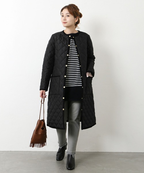 Traditional Weatherwear(トラディショナルウェザーウェア)の「《別注》【TRADITIONAL WEATHERWEAR】ARKLEY LONG:コート◆(その他アウター・レディース・ベージュ/ブラック・36/34)」の20枚目の写真