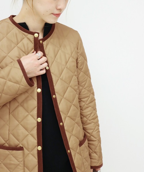 Traditional Weatherwear(トラディショナルウェザーウェア)の「《別注》【TRADITIONAL WEATHERWEAR】ARKLEY LONG:コート◆(その他アウター・レディース・ベージュ/ブラック・36/34)」の21枚目の写真