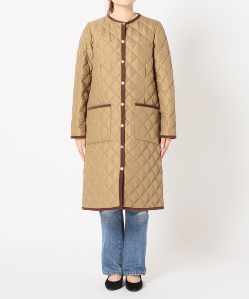 Traditional Weatherwear(トラディショナルウェザーウェア)の「《別注》【TRADITIONAL WEATHERWEAR】ARKLEY LONG:コート◆(その他アウター・レディース・ベージュ/ブラック・36/34)」の9枚目の写真