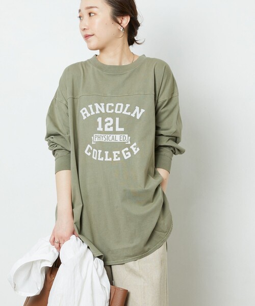 FREAK'S STORE(フリークスストア)の「▽【WEB限定】PENNEYS/ペニーズ 別注ピグメントフットボールTシャツ(Tシャツ/カットソー・レディース・ベージュ/オフホワイト/ブラック/グレー/オリーブ/パープル/サックスブルー・フリ-)」の5枚目の写真