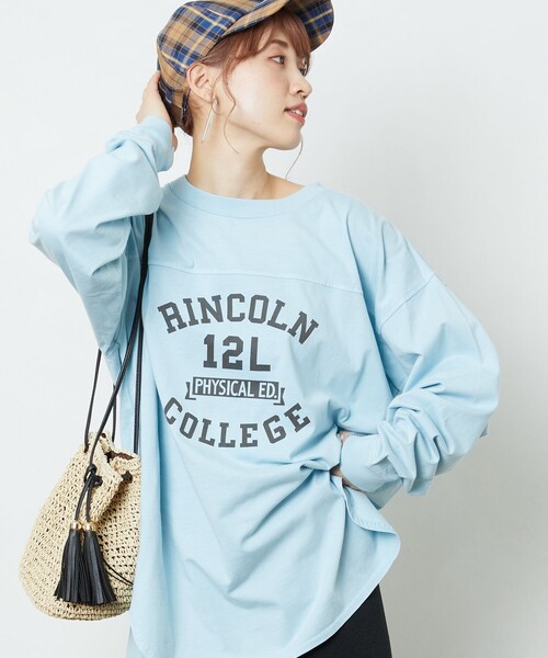 FREAK'S STORE(フリークスストア)の「▽【WEB限定】PENNEYS/ペニーズ 別注ピグメントフットボールTシャツ(Tシャツ/カットソー・レディース・ベージュ/オフホワイト/ブラック/グレー/オリーブ/パープル/サックスブルー・フリ-)」の6枚目の写真