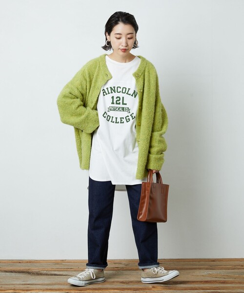 FREAK'S STORE(フリークスストア)の「▽【WEB限定】PENNEYS/ペニーズ 別注ピグメントフットボールTシャツ(Tシャツ/カットソー・レディース・ベージュ/オフホワイト/ブラック/グレー/オリーブ/パープル/サックスブルー・フリ-)」の8枚目の写真