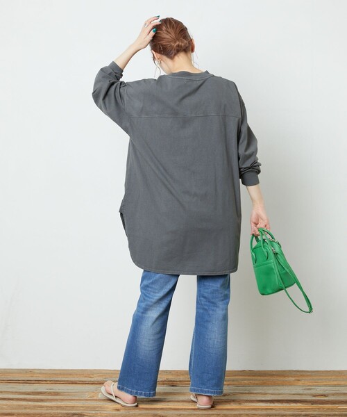 FREAK'S STORE(フリークスストア)の「▽【WEB限定】PENNEYS/ペニーズ 別注ピグメントフットボールTシャツ(Tシャツ/カットソー・レディース・ベージュ/オフホワイト/ブラック/グレー/オリーブ/パープル/サックスブルー・フリ-)」の16枚目の写真