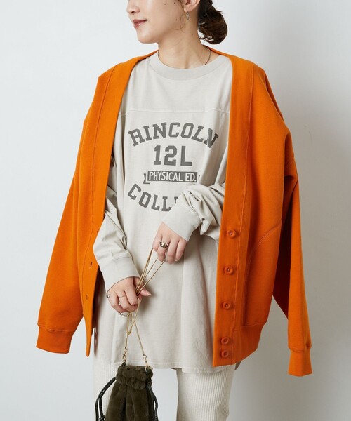 FREAK'S STORE(フリークスストア)の「▽【WEB限定】PENNEYS/ペニーズ 別注ピグメントフットボールTシャツ(Tシャツ/カットソー・レディース・ベージュ/オフホワイト/ブラック/グレー/オリーブ/パープル/サックスブルー・フリ-)」の20枚目の写真