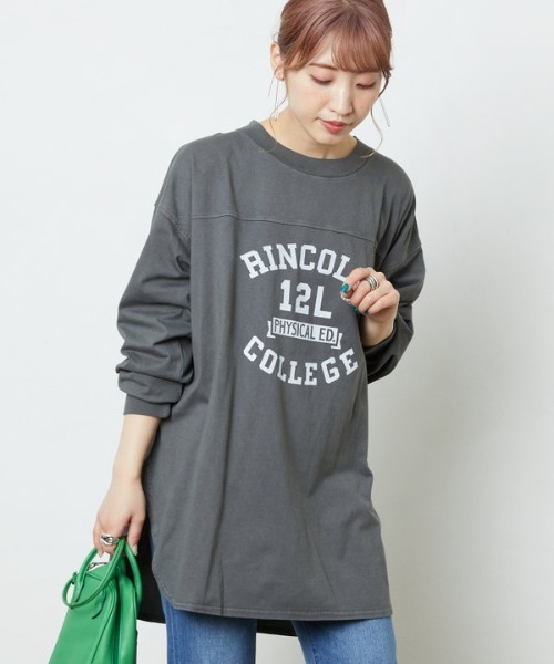 FREAK'S STORE(フリークスストア)の「▽【WEB限定】PENNEYS/ペニーズ 別注ピグメントフットボールTシャツ(Tシャツ/カットソー・レディース・ベージュ/オフホワイト/ブラック/グレー/オリーブ/パープル/サックスブルー・フリ-)」の1枚目の写真