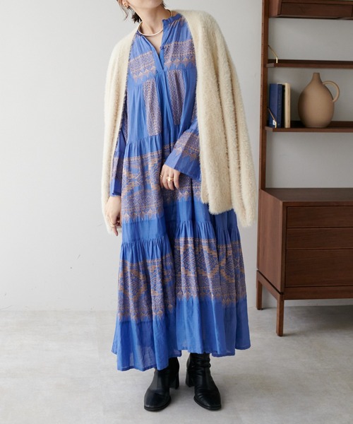 DISCOAT(ディスコート)の「ボヘーノワンピース(ワンピース・レディース・ブラック/ベージュ/ブルー・FREE)」の14枚目の写真