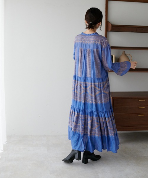 DISCOAT(ディスコート)の「ボヘーノワンピース(ワンピース・レディース・ブラック/ベージュ/ブルー・FREE)」の5枚目の写真