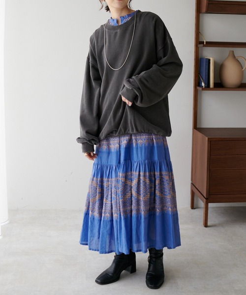 DISCOAT(ディスコート)の「ボヘーノワンピース(ワンピース・レディース・ブラック/ベージュ/ブルー・FREE)」の6枚目の写真