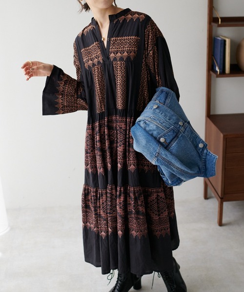 DISCOAT(ディスコート)の「ボヘーノワンピース(ワンピース・レディース・ブラック/ベージュ/ブルー・FREE)」の20枚目の写真