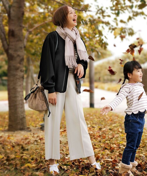 ANY SIS(エニィスィス)の「サーモトロン 2WAYストレッチ ワイドパンツ(その他パンツ・レディース・アイボリー系/グレー系5/ブラウン系/ブラック系/ネイビー系5・3/2/1)」の6枚目の写真