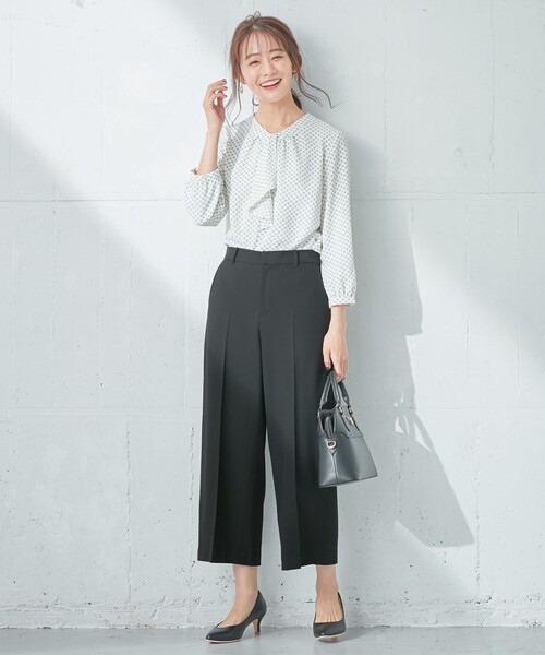 ANY SIS(エニィスィス)の「サーモトロン 2WAYストレッチ ワイドパンツ(その他パンツ・レディース・アイボリー系/グレー系5/ブラウン系/ブラック系/ネイビー系5・3/2/1)」の9枚目の写真