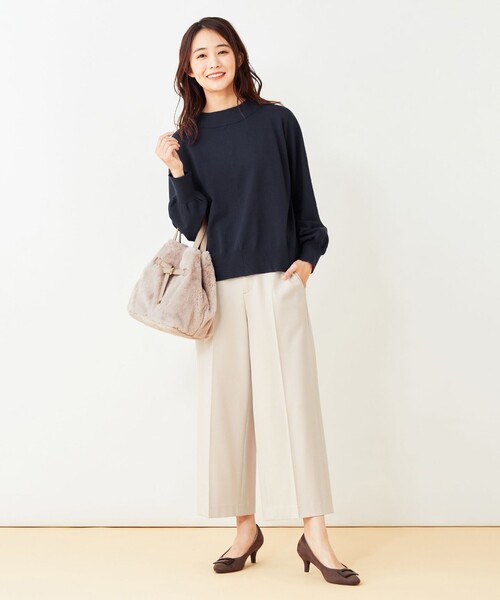 ANY SIS(エニィスィス)の「サーモトロン 2WAYストレッチ ワイドパンツ(その他パンツ・レディース・アイボリー系/グレー系5/ブラウン系/ブラック系/ネイビー系5・3/2/1)」の10枚目の写真