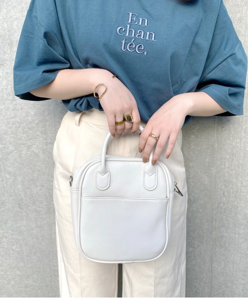 nemne store（ネンネストア）の「星が光るスクエアミニボストンバッグ（ボストンバッグ・レディース・ライトグレー/ブラック/アイボリー・フリー）」の20枚目の写真