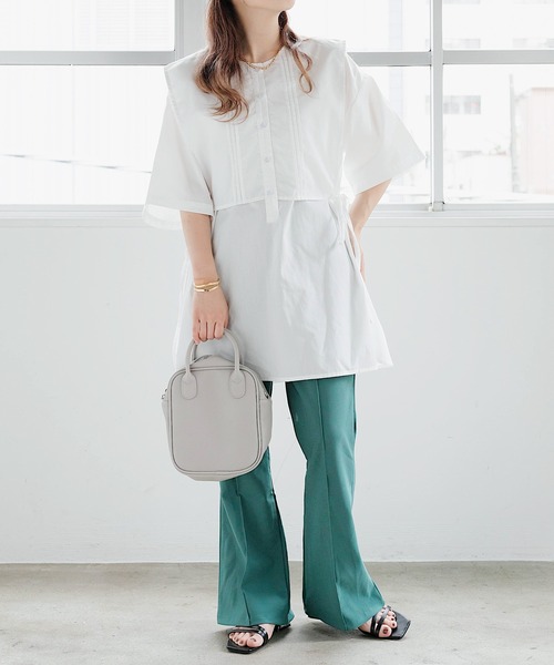 nemne store（ネンネストア）の「星が光るスクエアミニボストンバッグ（ボストンバッグ・レディース・ライトグレー/ブラック/アイボリー・フリー）」の12枚目の写真