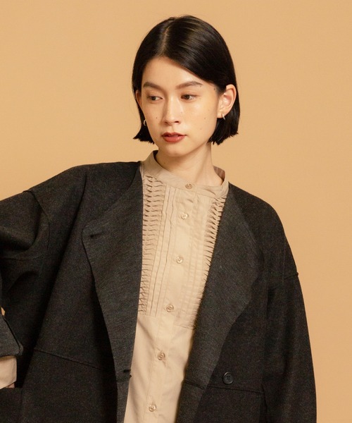 CIENA(シエナ)の「ドレスシャツ(シャツ/ブラウス・レディース・ブラック/オフホワイト/ライトオリーブ/グレー系その他・FREE)」の18枚目の写真