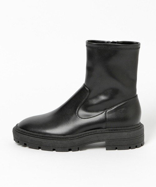 GLOBAL WORK（グローバルワーク）の「らくっション厚底ストレッチ/215700（ブーツ・レディース・アイボリー/ブラック・SMALL/MEDIUM/LARGE）」の5枚目の写真