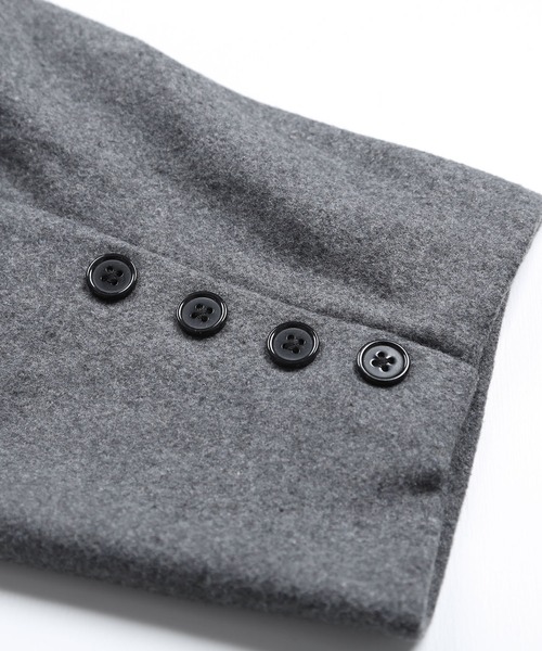 G.O.C（ジーオーシー）の「オーバーサイズピークドラペルチェスターコート（チェスターコート・メンズ・グレー/ブラック・MEDIUM/LARGE）」の10枚目の写真