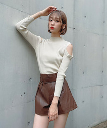 Voyage titty&Co.PETIT | 【Voyage titty&Co. PETIT】フェイクレザーショーパン(その他パンツ)