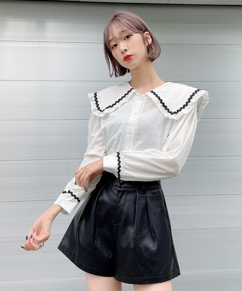 Voyage titty&Co.PETIT（ボヤージュティティアンドコープチ）の「【Voyage titty&Co. PETIT】フェイクレザーショーパン（その他パンツ・レディース・ブラック/ブラウン/モカ・SMALL/MEDIUM）」の11枚目の写真