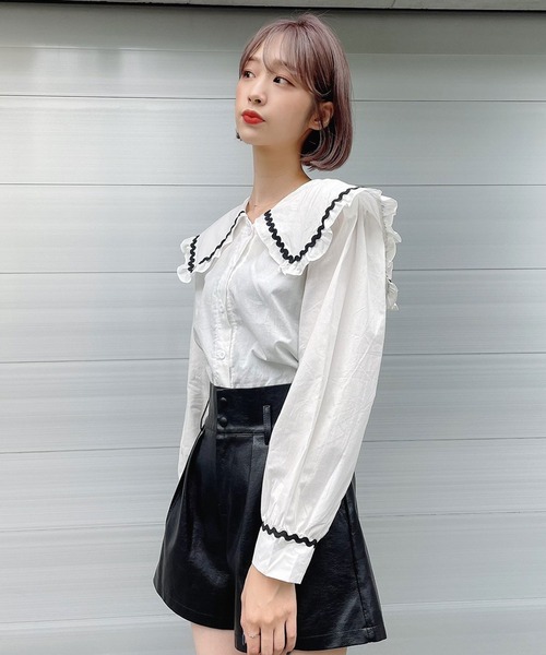 Voyage titty&Co.PETIT（ボヤージュティティアンドコープチ）の「【Voyage titty&Co. PETIT】フェイクレザーショーパン（その他パンツ・レディース・ブラック/ブラウン/モカ・SMALL/MEDIUM）」の10枚目の写真