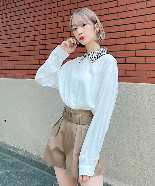 Voyage titty&Co.PETIT（ボヤージュティティアンドコープチ）の「【Voyage titty&Co. PETIT】フェイクレザーショーパン（その他パンツ・レディース・ブラック/ブラウン/モカ・SMALL/MEDIUM）」の19枚目の写真