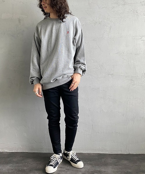 Gramicci（グラミチ）の「[GRAMICCI/グラミチ] ワンポイントロゴスウェット（スウェット・レディース・オートミール/ブラック/ヘザーグレー・M/XL/L）」の5枚目の写真