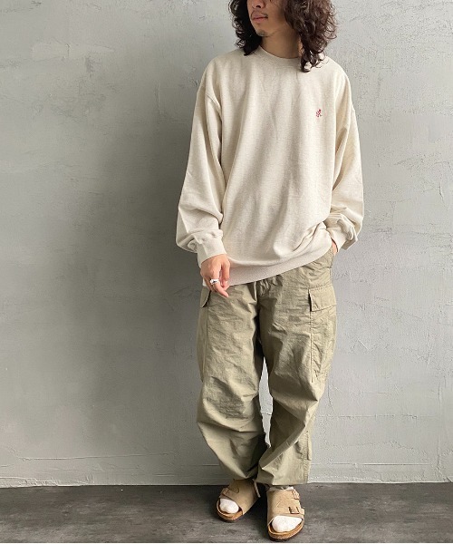 Gramicci（グラミチ）の「[GRAMICCI/グラミチ] ワンポイントロゴスウェット（スウェット・レディース・オートミール/ブラック/ヘザーグレー・M/XL/L）」の10枚目の写真