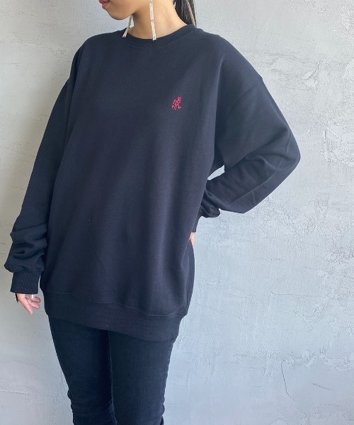 Gramicci（グラミチ）の「[GRAMICCI/グラミチ] ワンポイントロゴスウェット（スウェット・レディース・オートミール/ブラック/ヘザーグレー・M/XL/L）」の6枚目の写真