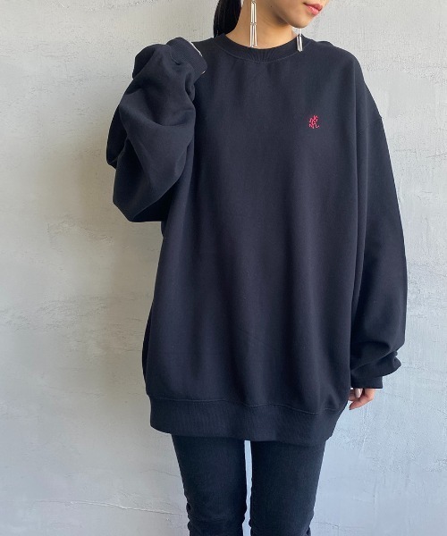 Gramicci（グラミチ）の「[GRAMICCI/グラミチ] ワンポイントロゴスウェット（スウェット・レディース・オートミール/ブラック/ヘザーグレー・M/XL/L）」の11枚目の写真