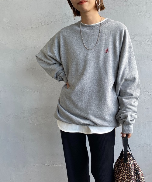 Gramicci（グラミチ）の「[GRAMICCI/グラミチ] ワンポイントロゴスウェット（スウェット・レディース・オートミール/ブラック/ヘザーグレー・M/XL/L）」の12枚目の写真