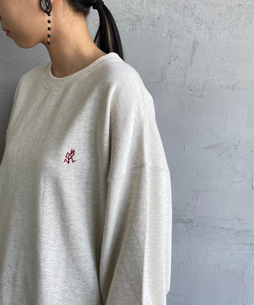Gramicci（グラミチ）の「[GRAMICCI/グラミチ] ワンポイントロゴスウェット（スウェット・レディース・オートミール/ブラック/ヘザーグレー・M/XL/L）」の4枚目の写真