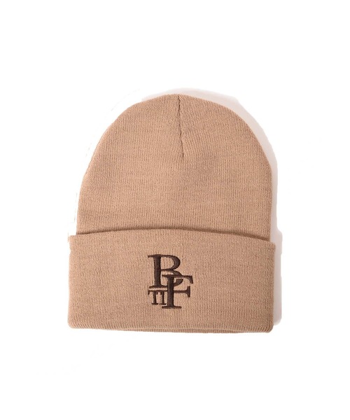 BACK TO THE FIELD（バック トゥー ザ フィールド）の「ＢＴＴＦ刺繍ビーニー（ニットキャップ/ビーニー・レディース・ブラック/オレンジ/ベージュ・FREE）」の2枚目の写真