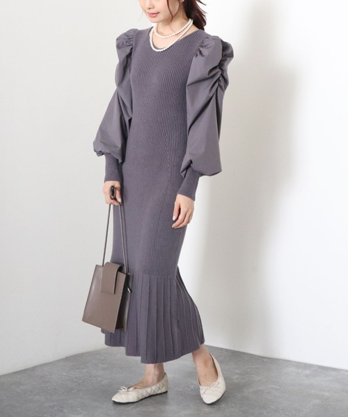 セール ボリュームスリーブニットワンピース ワンピース Archives アルシーヴ のファッション通販 Zozotown