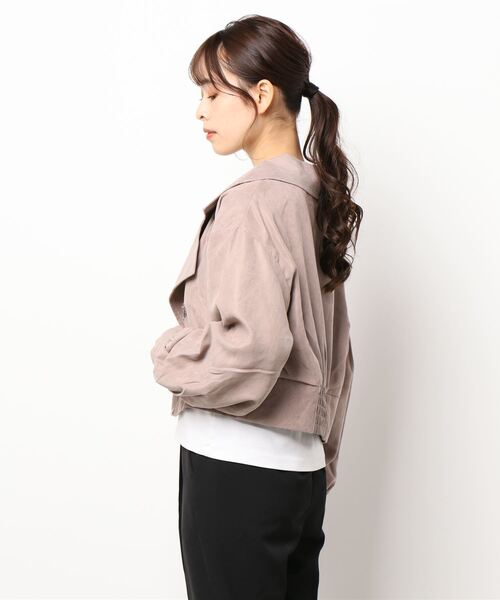 CECIL McBEE(セシルマクビー)の「細コールショートライダースジャケット(ライダースジャケット・レディース・ライトベージュ/モカ・MEDIUM)」の3枚目の写真