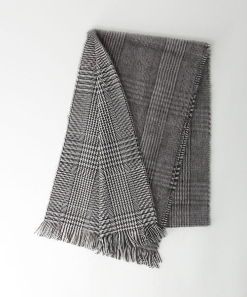 BEAUTY&YOUTH UNITED ARROWS（ビューティーアンドユースユナイテッドアローズ）の「BY シャギー グレンチェック マフラー（マフラー・メンズ・ブラウン/ダークグレー・FREE）」の2枚目の写真