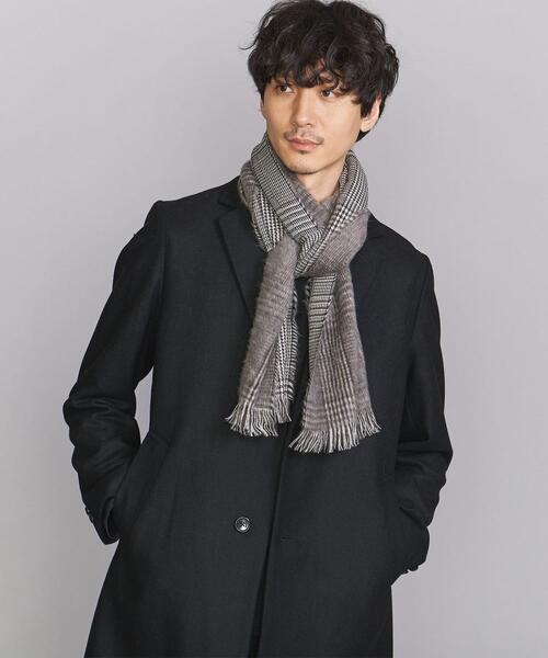 BEAUTY&YOUTH UNITED ARROWS（ビューティーアンドユースユナイテッドアローズ）の「BY シャギー グレンチェック マフラー（マフラー・メンズ・ブラウン/ダークグレー・FREE）」の9枚目の写真