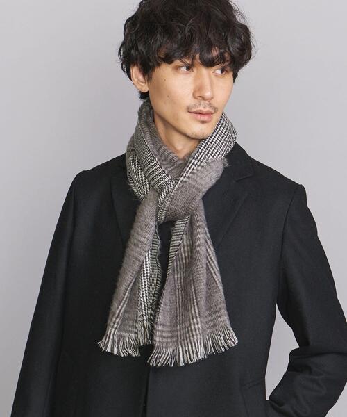 BEAUTY&YOUTH UNITED ARROWS（ビューティーアンドユースユナイテッドアローズ）の「BY シャギー グレンチェック マフラー（マフラー・メンズ・ブラウン/ダークグレー・FREE）」の8枚目の写真